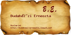 Budaházi Erneszta névjegykártya